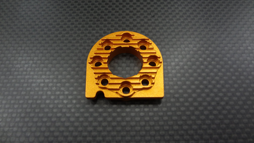 Tamiya TT-01 & TT-01D Aluminum Motor Mount Plate With Heat Sink - 1Pc Gold