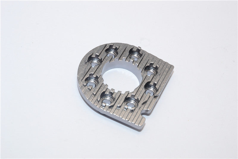 Tamiya TT-01 & TT-01D Aluminum Motor Mount Plate With Heat Sink - 1Pc Gray Silver