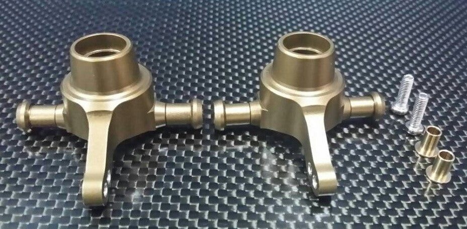 Tamiya TT-01 & TT-01D Aluminum Front Knuckle Arm Set - 1Pr Golden Black