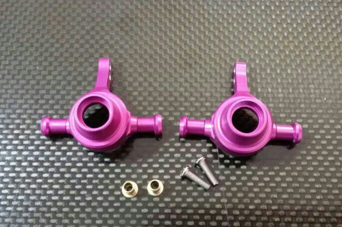 Tamiya TT-01 & TT-01D Aluminum Front Knuckle Arm Set - 1Pr Pink