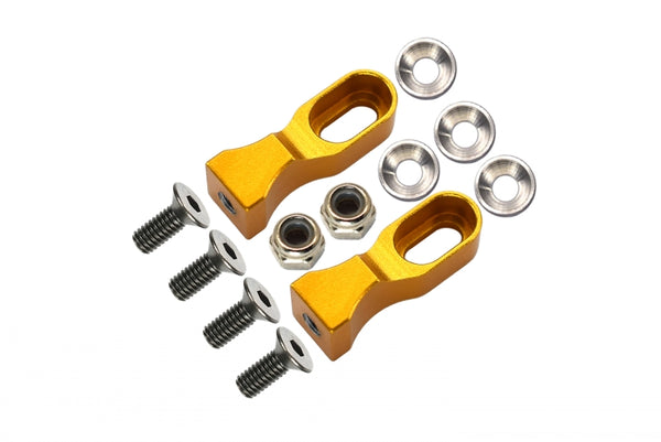 Tamiya TT-01 Aluminum Servo Mount With Collars & Lock Nuts & Screws - 1Pr Set Gold