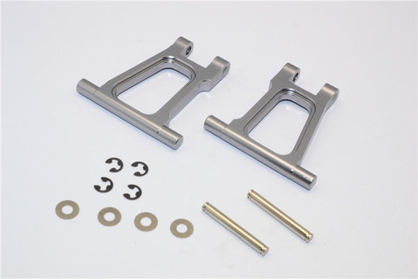 Tamiya TT-01 Aluminum Rear Upper Arm Set - 1Pr Gray Silver