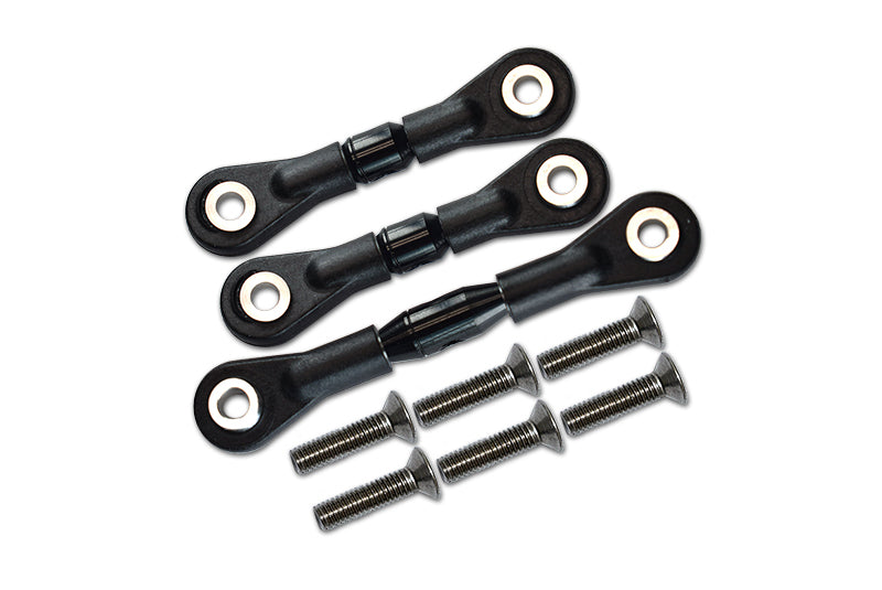 Tamiya TT-01 & TT-01D Aluminum Completed Tie Rod With Screws - 3Pcs Set Black