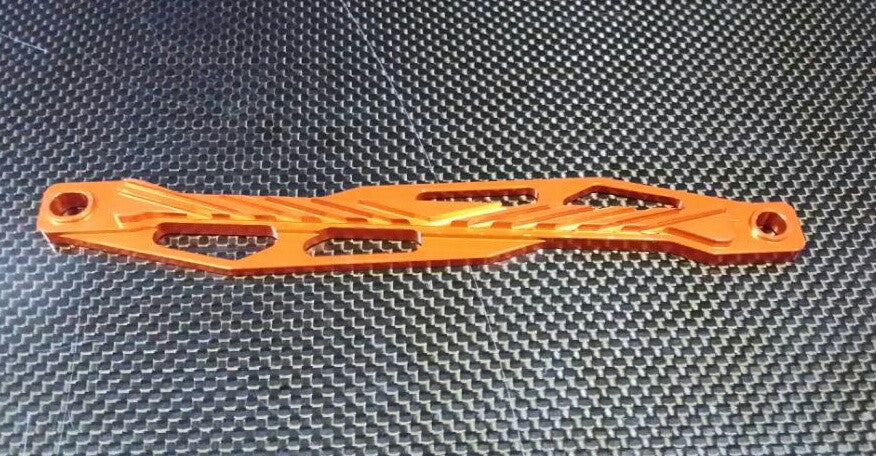 Tamiya TT-02 Aluminum Battery Holder Plate With Heat Sink - 1Pc Orange