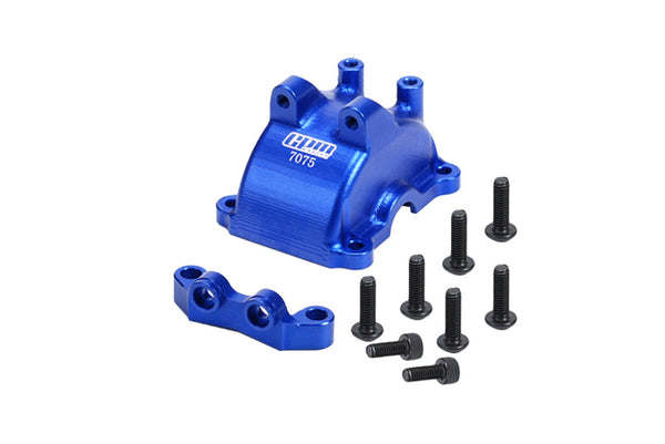 Aluminum 7075 Front Or Rear Gearbox Cover + Upper Arm Stabilizer For 1:10 Tamiya RC TT-02 / TT-02T Upgrade Parts - Blue