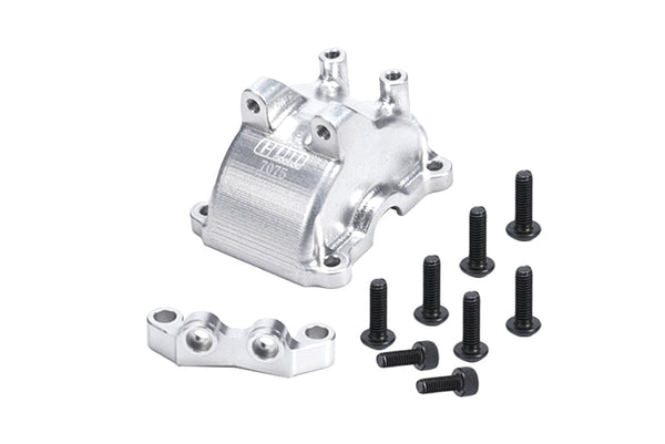 Aluminum 7075 Front Or Rear Gearbox Cover + Upper Arm Stabilizer For 1:10 Tamiya RC TT-02 / TT-02T Upgrade Parts - Silver