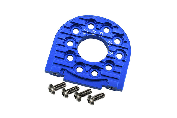 Tamiya TT-02 Aluminum Adjustable Motor Mount (For 16T-25T) - 1Pc Blue