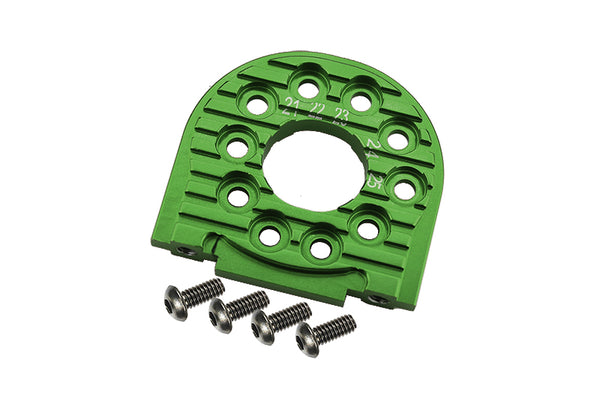 Tamiya TT-02 Aluminum Adjustable Motor Mount (For 16T-25T) - 1Pc Green