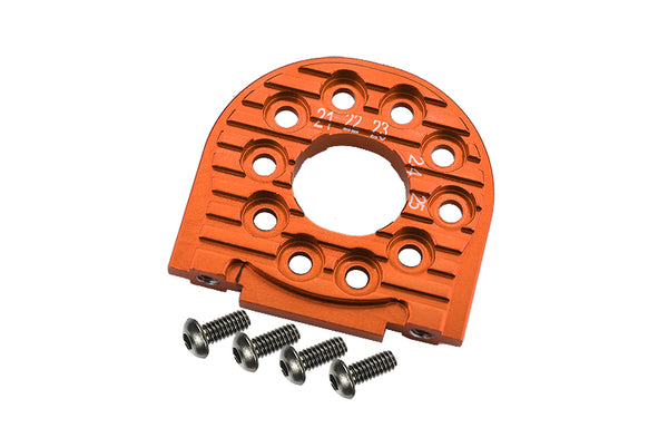 Tamiya TT-02 Aluminum Adjustable Motor Mount (For 16T-25T) - 1Pc Orange