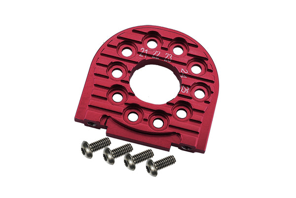 Tamiya TT-02 Aluminum Adjustable Motor Mount (For 16T-25T) - 1Pc Red