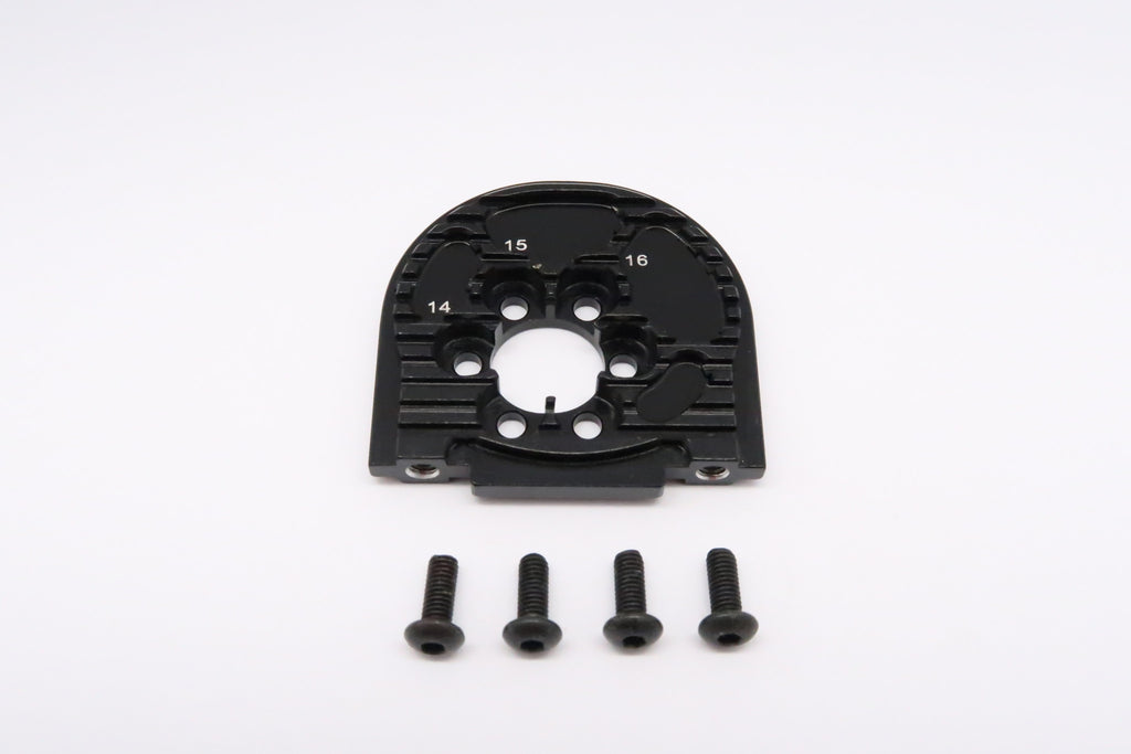 Tamiya TT-02 Aluminum Adjustable Motor Mount (For 14T-16T) - 1Pc Black
