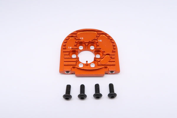 Tamiya TT-02 Aluminum Adjustable Motor Mount (For 14T-16T) - 1Pc Orange