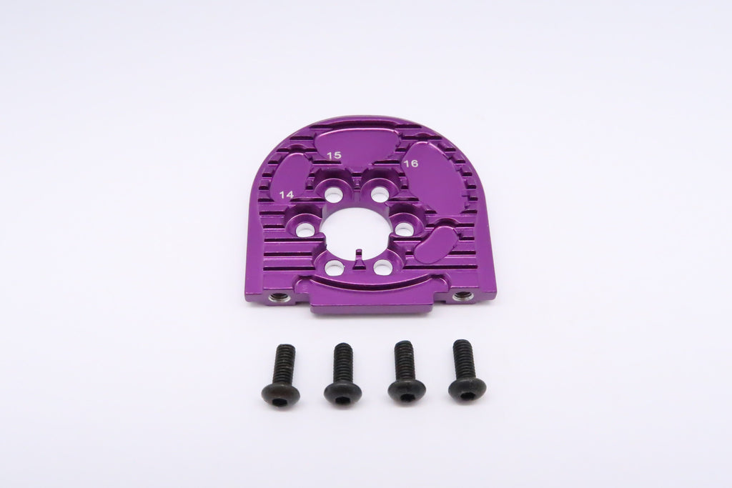 Tamiya TT-02 Aluminum Adjustable Motor Mount (For 14T-16T) - 1Pc Purple