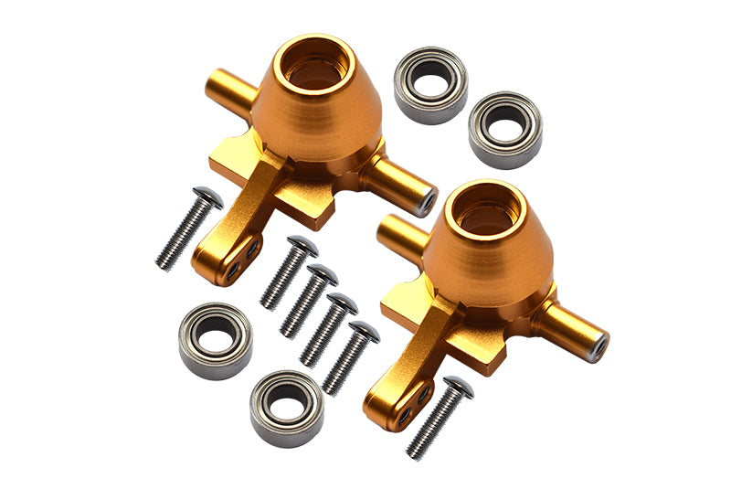 Tamiya TT-02 Aluminum Front Knuckle Arm With Bearing - 1Pr Set Gold