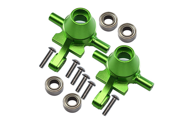 Tamiya TT-02 Aluminum Front Knuckle Arm With Bearing - 1Pr Set Green