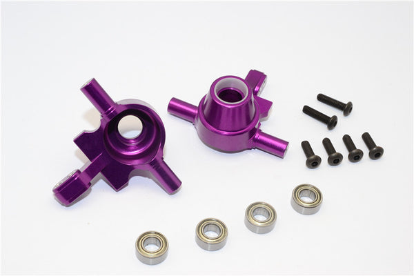 Tamiya TT-02 Aluminum Front Knuckle Arm With Bearing - 1Pr Set Purple