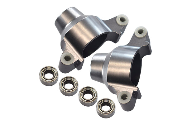 Tamiya TT-02 Aluminum Rear Knuckle Arm With Bearing - 1Pr Set Gray Silver