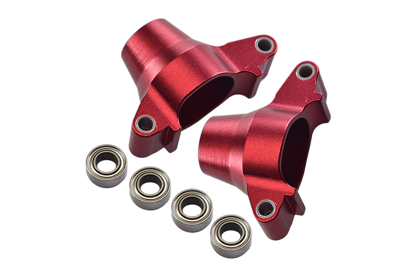 Tamiya TT-02 Aluminum Rear Knuckle Arm With Bearing - 1Pr Set Red