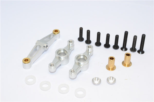 Tamiya TT-02 Aluminum Steering Assembly - 1 Set Silver