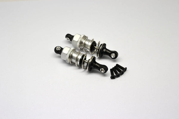 Tamiya TT-02 Aluminum Front/Rear Adjustable Plastic Ball Top 53mm Damper - 1Pr Silver