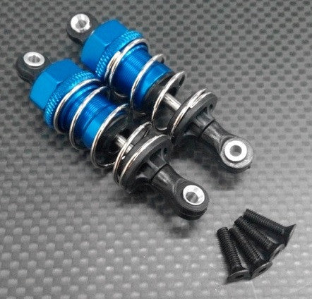 Tamiya TT-02 Aluminum Front/Rear Adjustable Plastic Ball Top 53mm Damper - 1Pr Blue