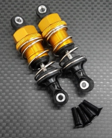 Tamiya TT-02 Aluminum Front/Rear Adjustable Plastic Ball Top 53mm Damper - 1Pr Gold