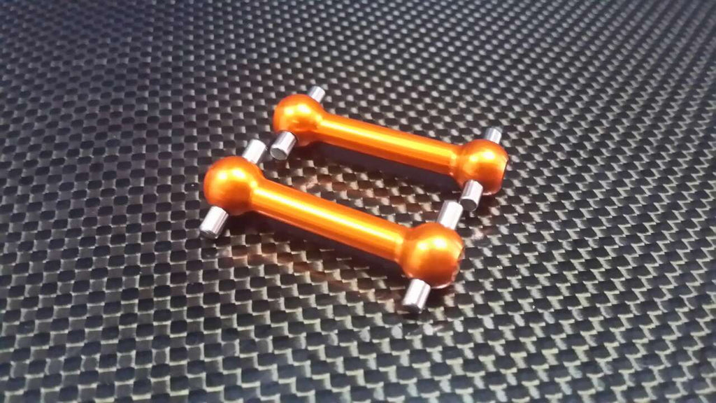 Tamiya TT-01 & TT-02 Aluminum Front/Rear Dog Bone (31mm) - 1 Pr Orange