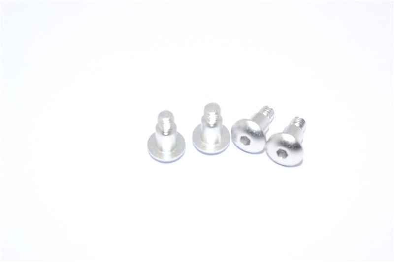 Tamiya DF02 & TT02B Aluminum King Pin Screws - 4 Pcs Set Silver