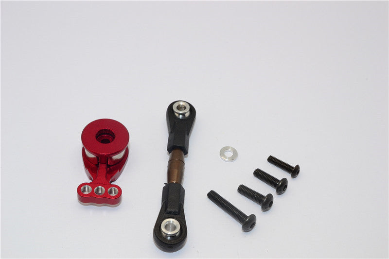 Tamiya TT02B Aluminum Hi-Torque Servo Saver 24T With Steel Tie Rod - 1 Set Red