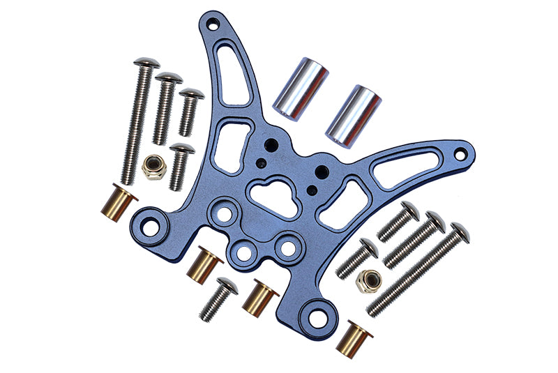 Tamiya TT02B Aluminum Rear Damper Plate - 1Pc Gray Silver