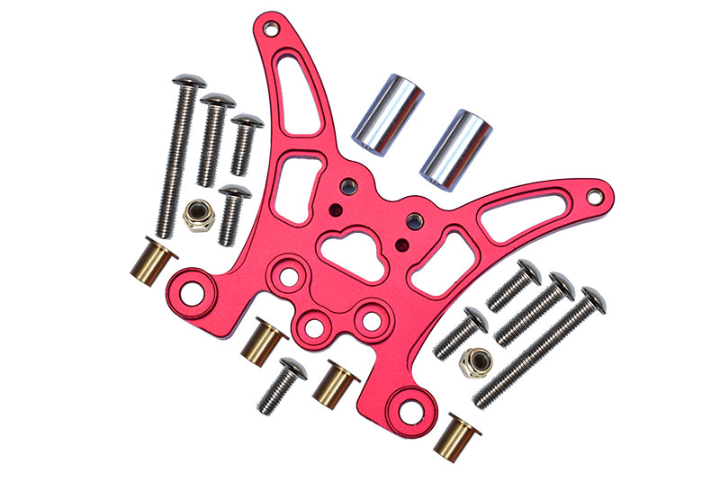 Tamiya TT02B Aluminum Rear Damper Plate - 1Pc Red