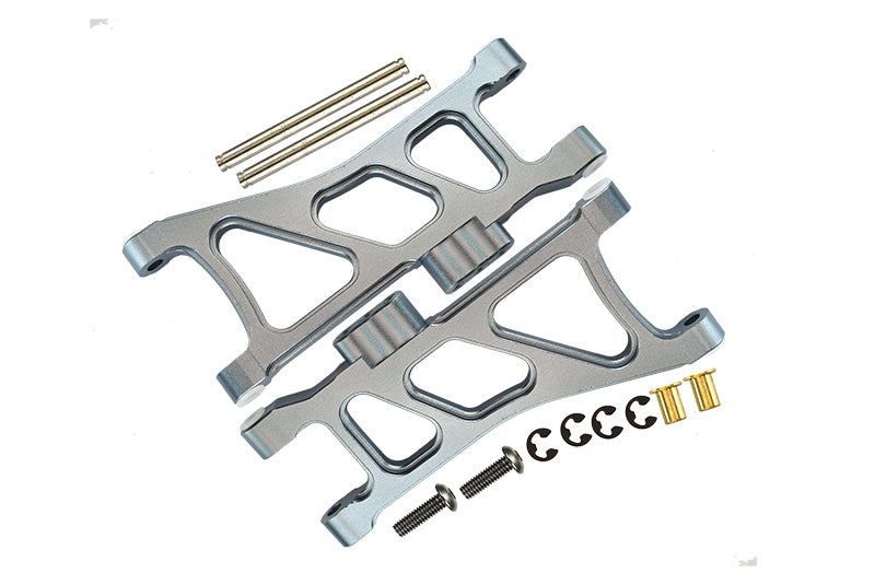 Tamiya TT02B Aluminum Rear Lower Arm - 1Pr Gray Silver