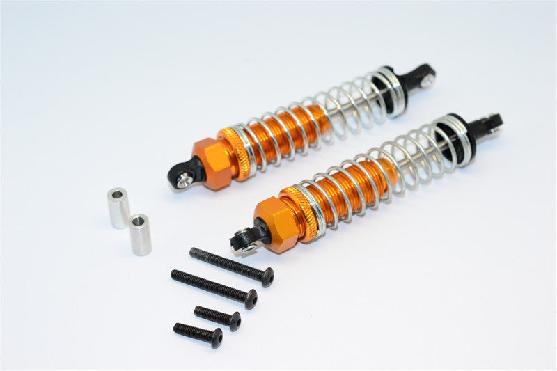 Tamiya TT02B Aluminum Rear Adjustable Spring Damper (95mm) - 1Pr Set Orange