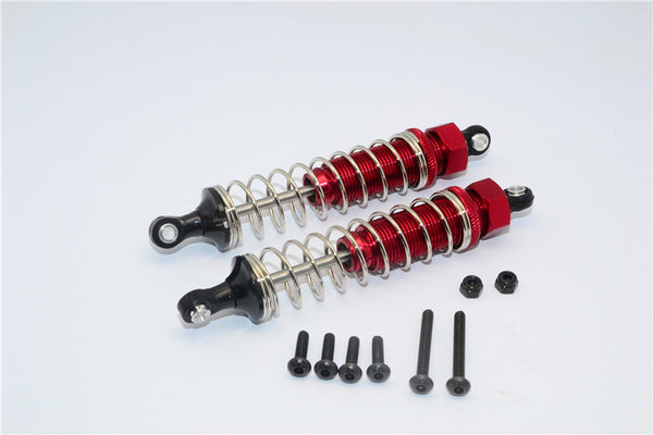 Tamiya TT02B Aluminum Rear Adjustable Spring Damper (95mm) - 1Pr Set Red