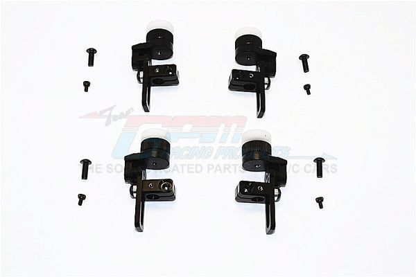 Tamiya TT02T Aluminum Front & Rear Body Post Mount With 12mm Magnet - 4Pcs Set Black