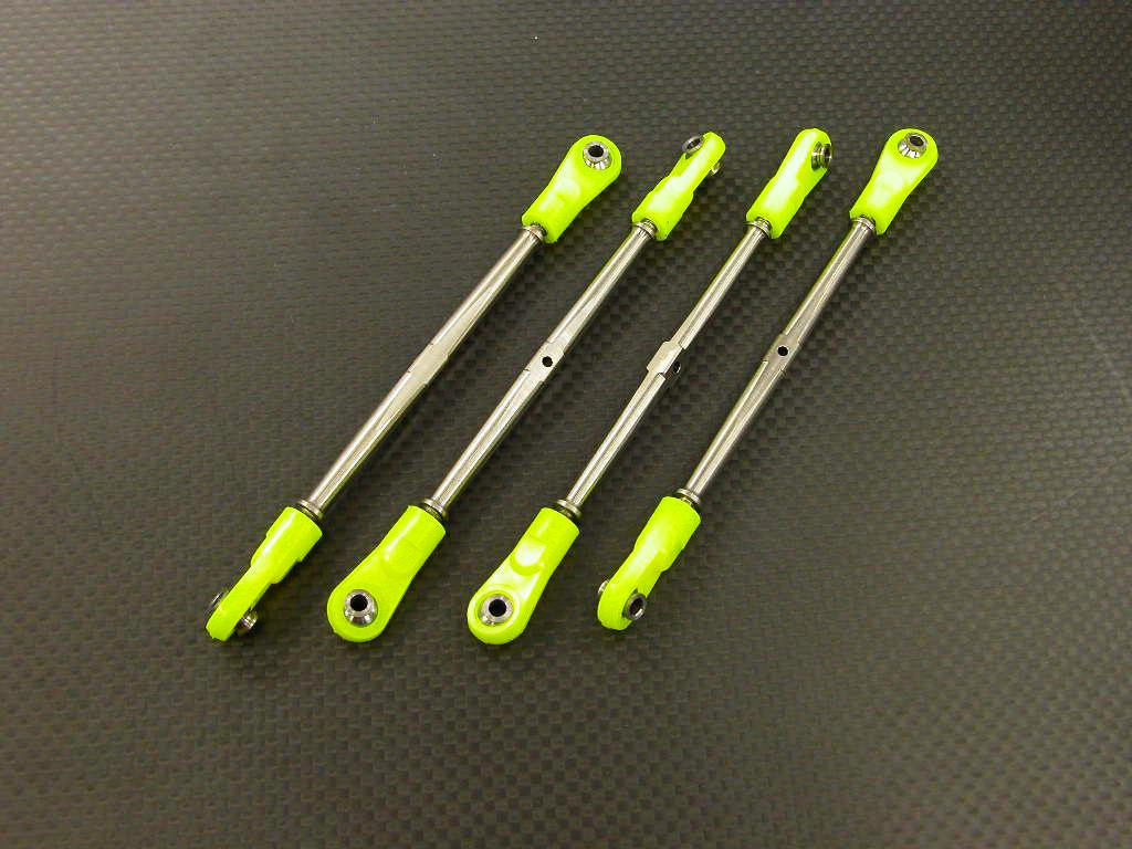 Traxxas Revo, Revo 3.3, E-Revo Titanium Completed Tie Rod Set With Ball Links - 2Prs Set (For Damper) Yellow