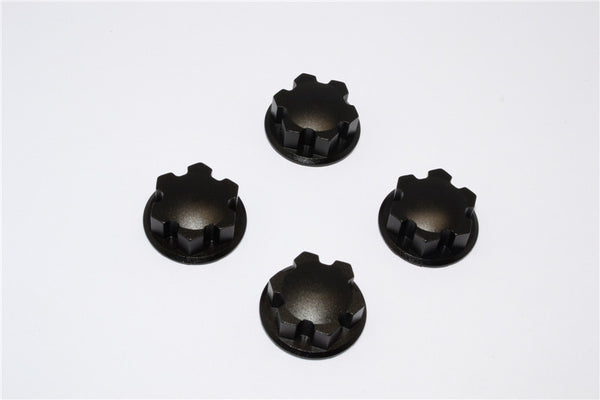 Aluminum Wheel Locker For Traxxas 1:5 X Maxx 6S / X Maxx 8S / XRT 8S Monster Truck Upgrades - 4Pc Set Black