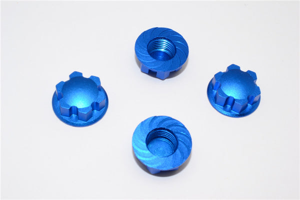 Aluminum Wheel Locker For Traxxas 1:5 X Maxx 6S / X Maxx 8S / XRT 8S Monster Truck Upgrades - 4Pc Set Blue