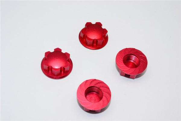 Aluminum Wheel Locker For Traxxas 1:5 X Maxx 6S / X Maxx 8S / XRT 8S Monster Truck Upgrades - 4Pc Set Red