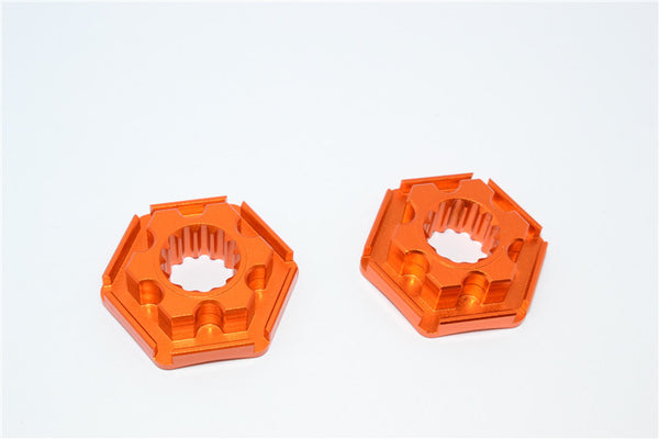 Traxxas X-Maxx 4X4 Aluminum Wheel Hex Claw (+1mm) - 2Pcs Orange