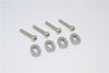 Aluminum Shims & Stainless Steel Screws For Traxxas 1:5 X Maxx 6S / X Maxx 8S / XRT 8S Monster Truck Upgrades - 1 Set Gray Silver