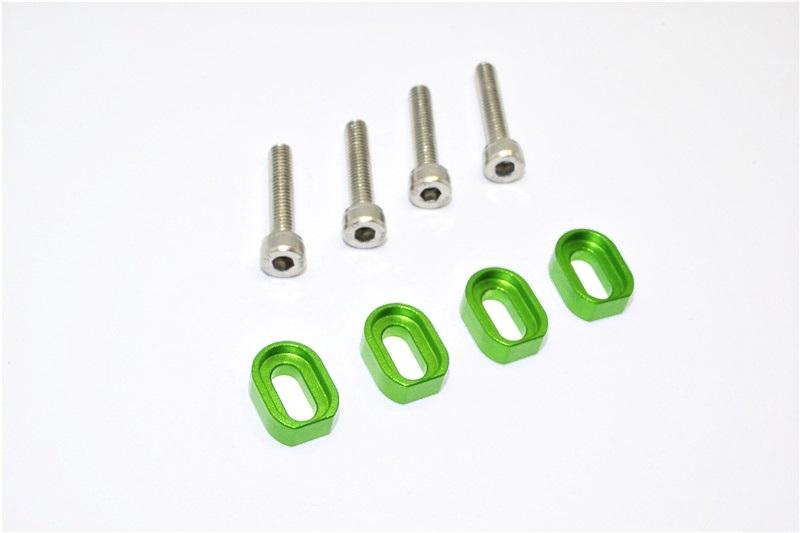 Traxxas X-Maxx 4X4 Aluminum Shims & Stainless Steel Screws - 1 Set Green