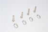 Aluminum Shims & Stainless Steel Screws For Traxxas 1:5 X Maxx 6S / X Maxx 8S / XRT 8S Monster Truck Upgrades - 1 Set Silver