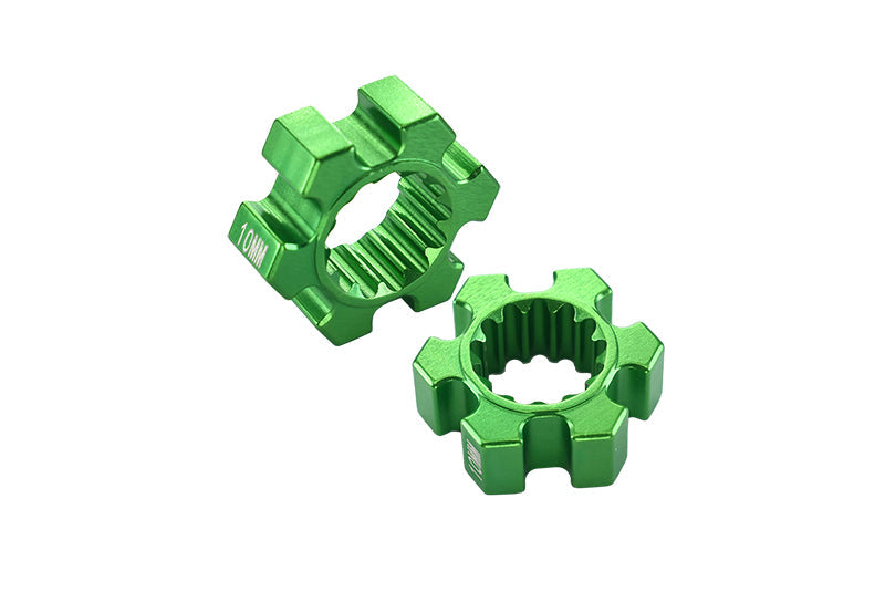 Aluminum Wheel Hex (10mm Thickness) For 1:5 Traxxas X Maxx 6S / 8S - 2Pcs Green