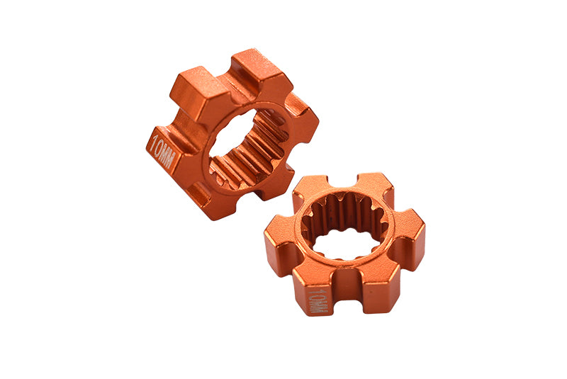 Traxxas X-Maxx 4X4 Aluminum Wheel Hex (10mm Thickness) - 2Pcs Orange