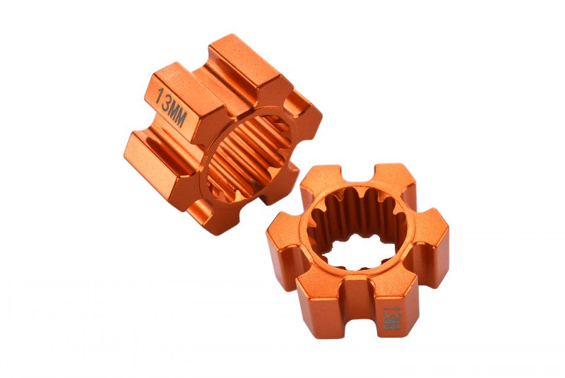 Traxxas X-Maxx 4X4 Aluminum Wheel Hex (13mm Thickness) - 2Pcs Orange