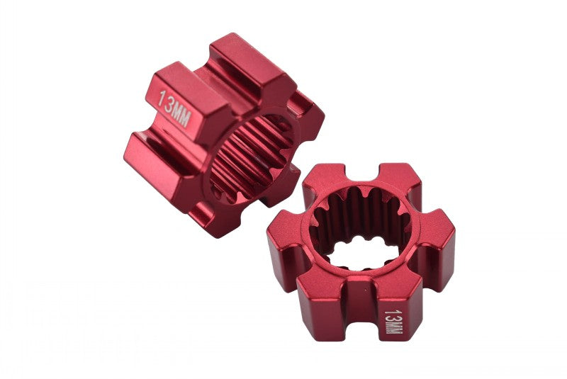 Traxxas X-Maxx 4X4 Aluminum Wheel Hex (13mm Thickness) - 2Pcs Red