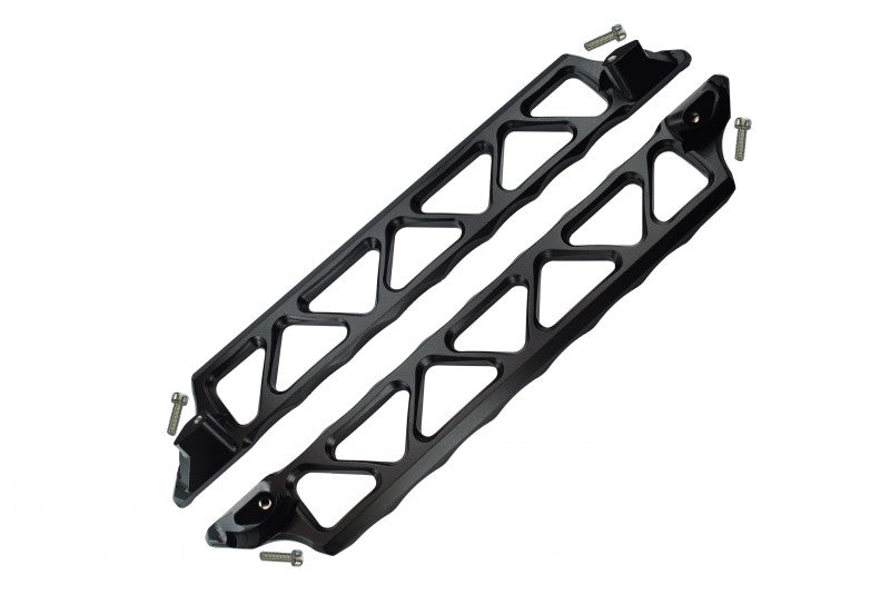 Aluminum Side Trail For Traxxas 1:5 X Maxx 6S / X Maxx 8S / XRT 8S Monster Truck Upgrades - 2Pc Set Black