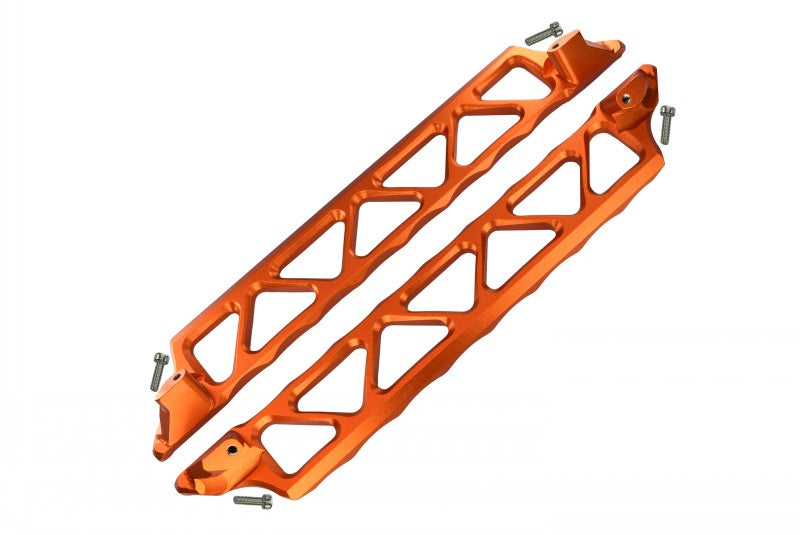 Aluminum Side Trail For Traxxas 1:5 X Maxx 6S / X Maxx 8S / XRT 8S Monster Truck Upgrades - 2Pc Set Orange