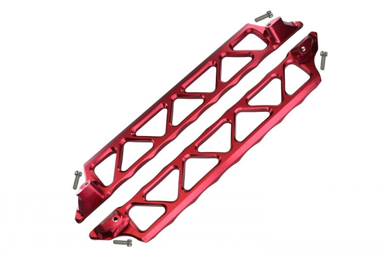 Aluminum Side Trail For Traxxas 1:5 X Maxx 6S / X Maxx 8S / XRT 8S Monster Truck Upgrades - 2Pc Set Red